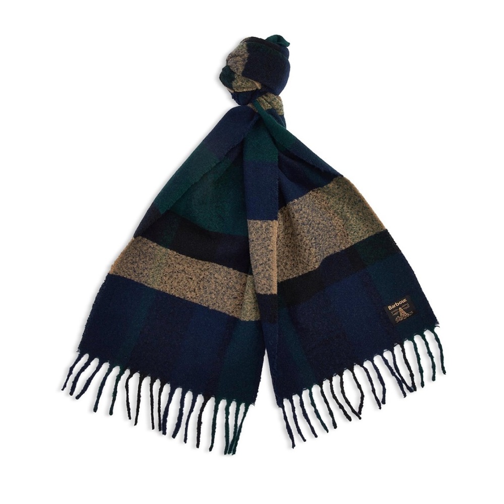 Barbour Men's Plaid Scarf - Blue /Brown/green
